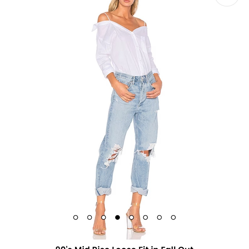 AGolde 90's Mid Rise Loose Fit in Fall Out Size 24 NWT